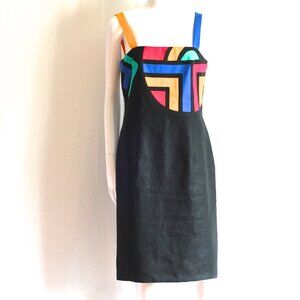 Louis Feraud Colour Block Linen Sun Dress - Germany